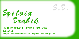 szilvia drabik business card